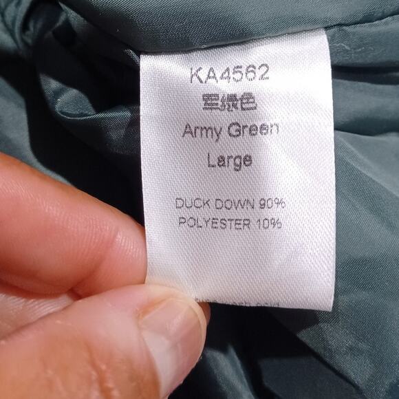 Dark Army green quilted Women’s Jacket Women's puffer coat Size Large - Picture 7 of 8